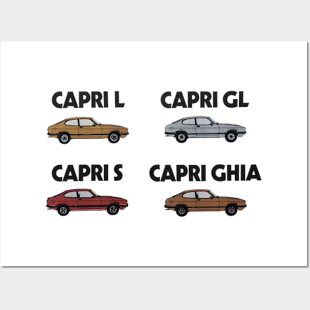 FORD CAPRI RANGE - brochure Wall Art by Throwback Motors